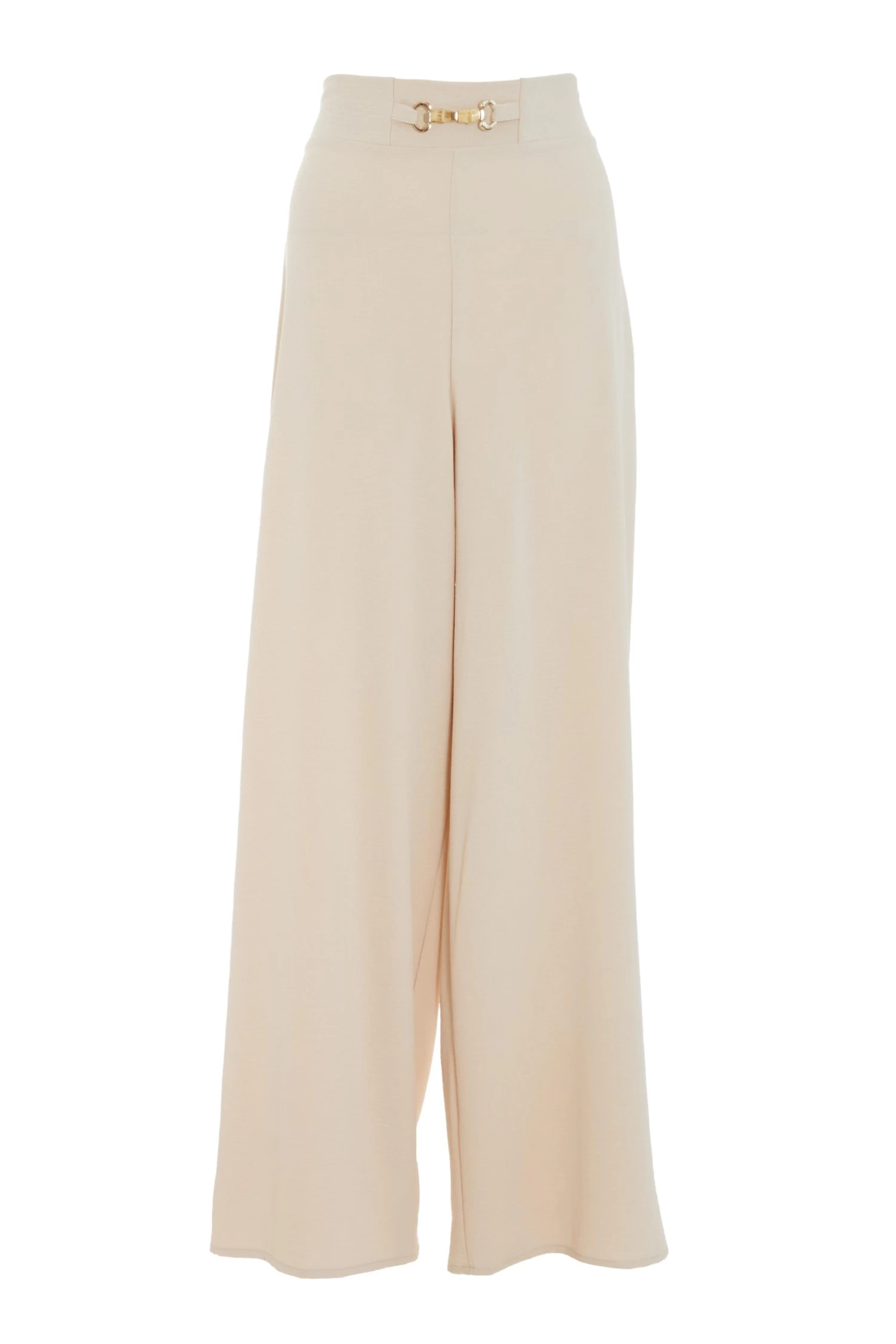 Stone Buckle Palazzo Trousers