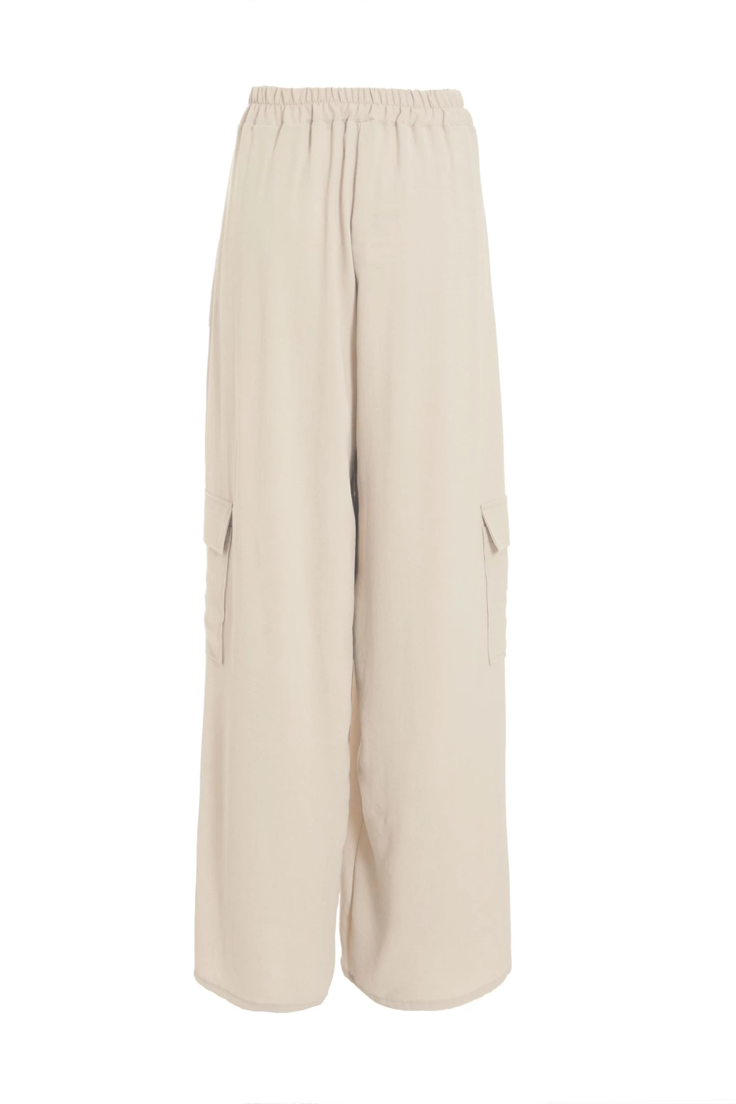 Stone Wide Leg Cargo Trousers - Image 5