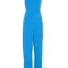 Blue One Shoulder Palazzo Jumpsuit