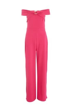 Pink Bardot Palazzo Jumpsuit