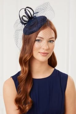 Navy Loop Headband Fascinator