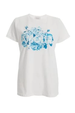 White Floral Slogan T-Shirt