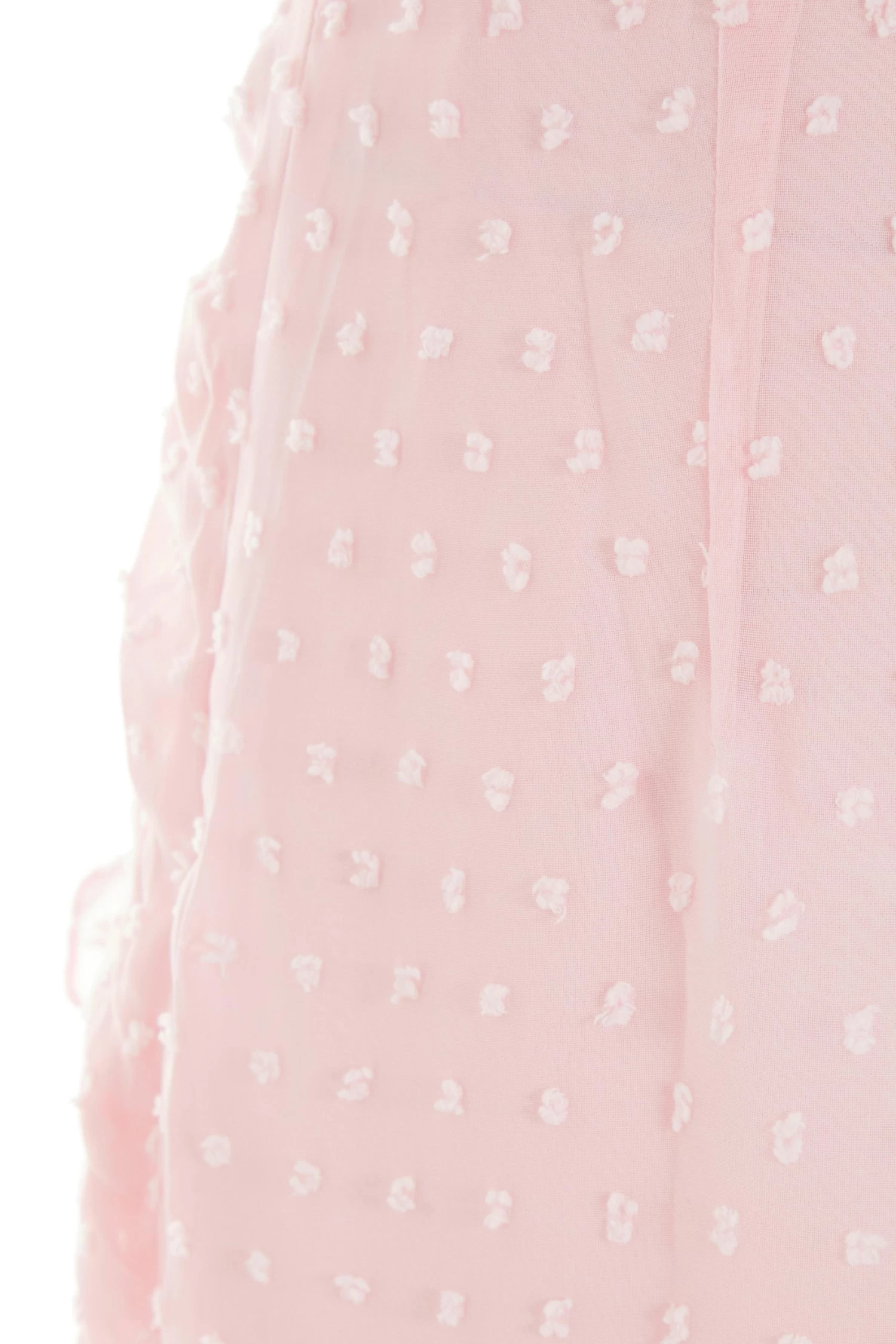 Pink Chiffon Dobby Frill Mini Skirt - Image 6