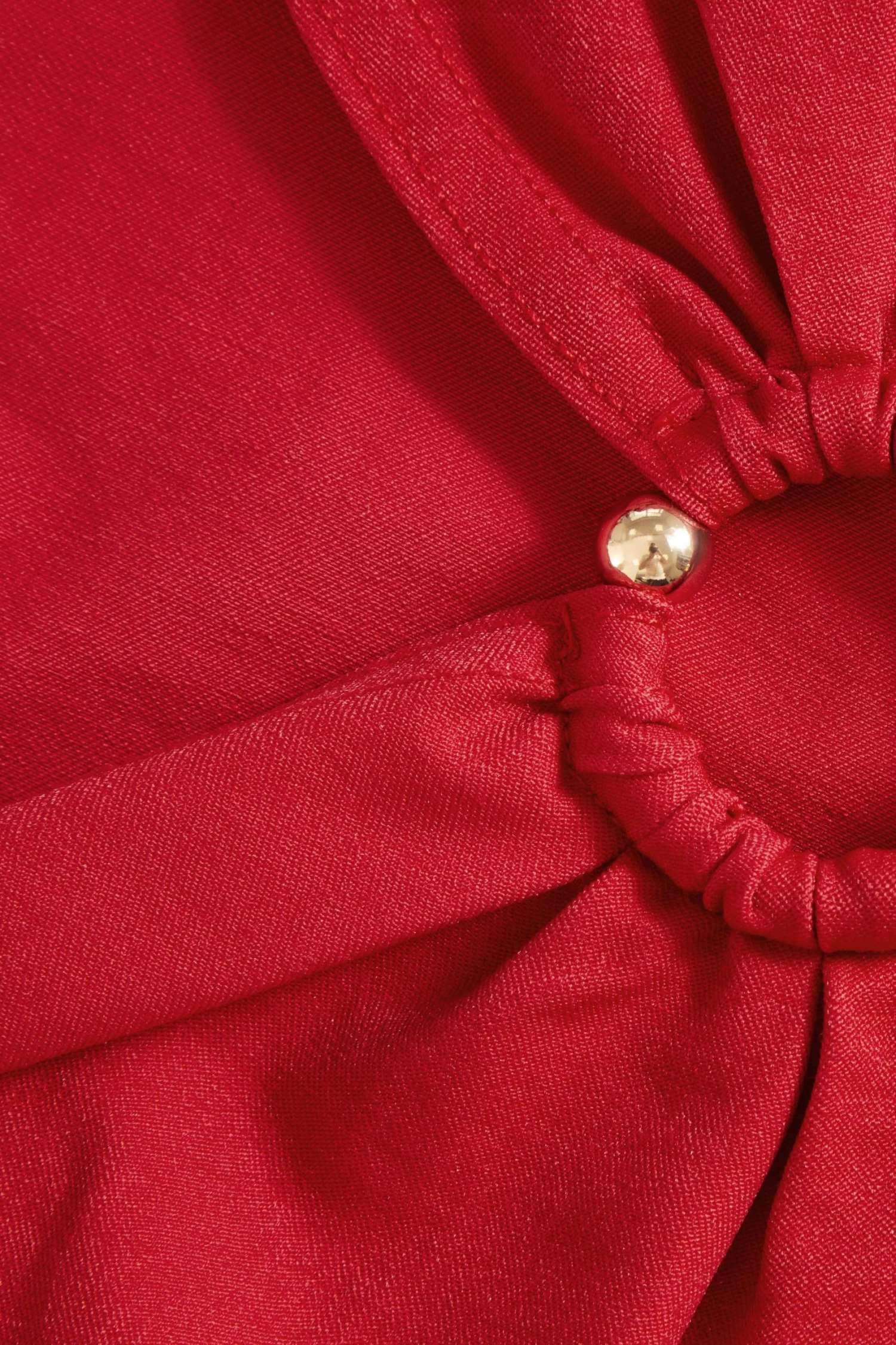 Red Cut Out Crop Top - Image 6