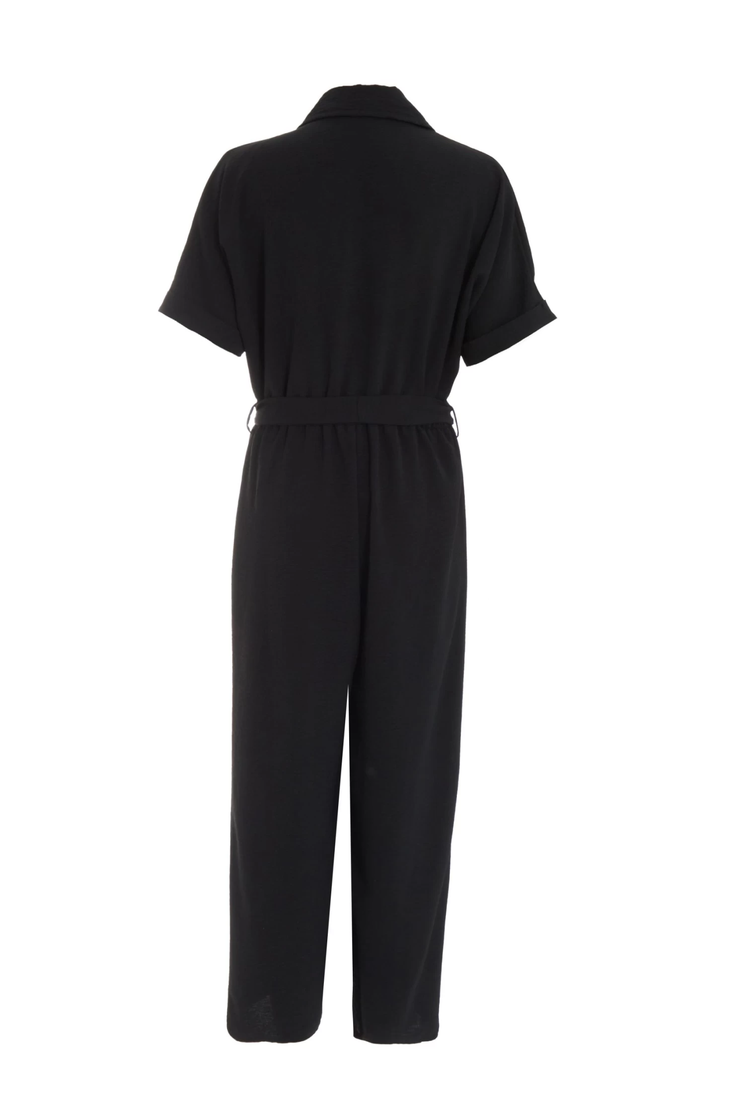 Black Utility Culotte Jumpsuit - Image 5