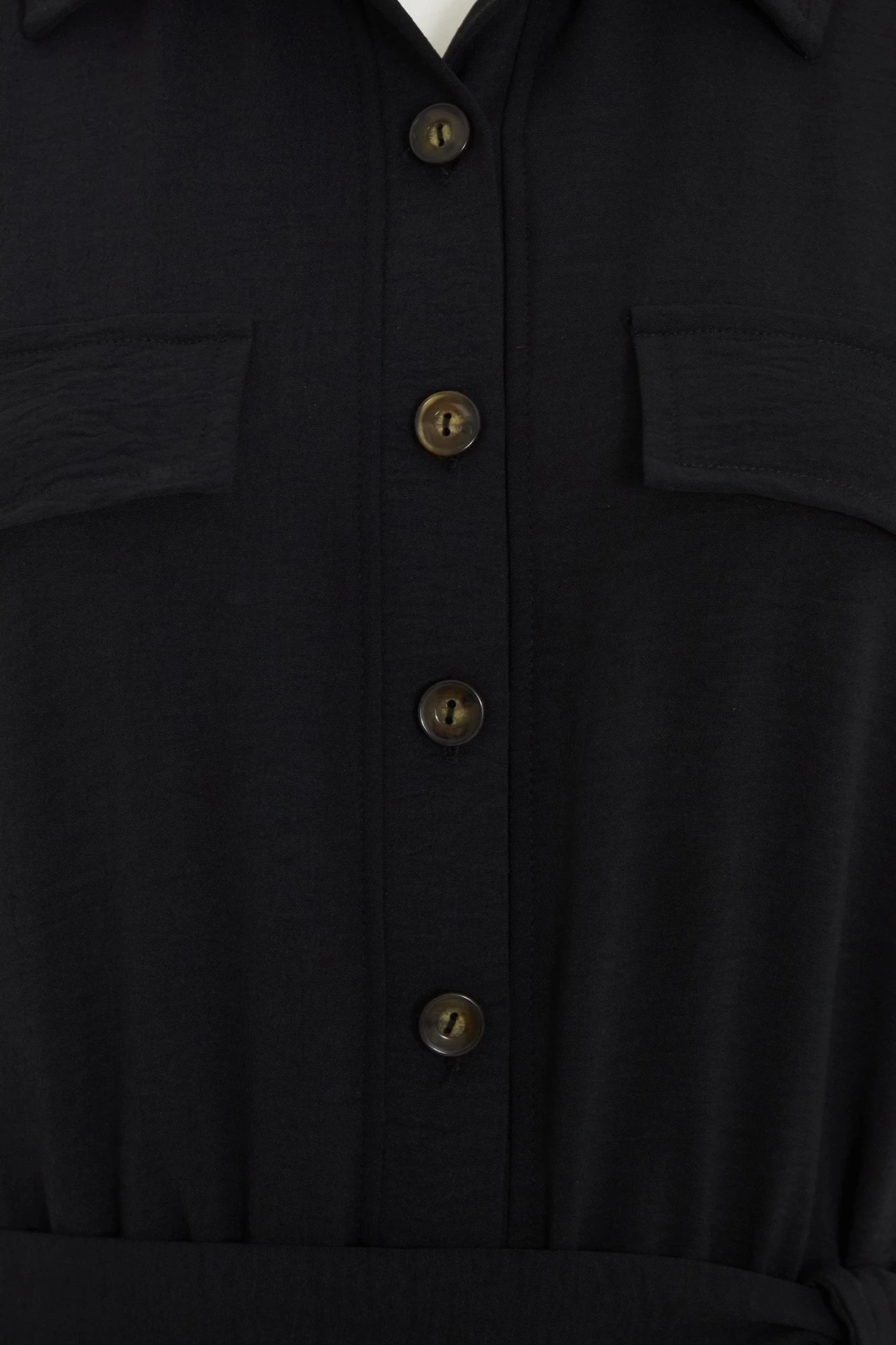 Black Utility Culotte Jumpsuit - Image 6