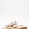 Nude Diamante Buckle Mule Sandals