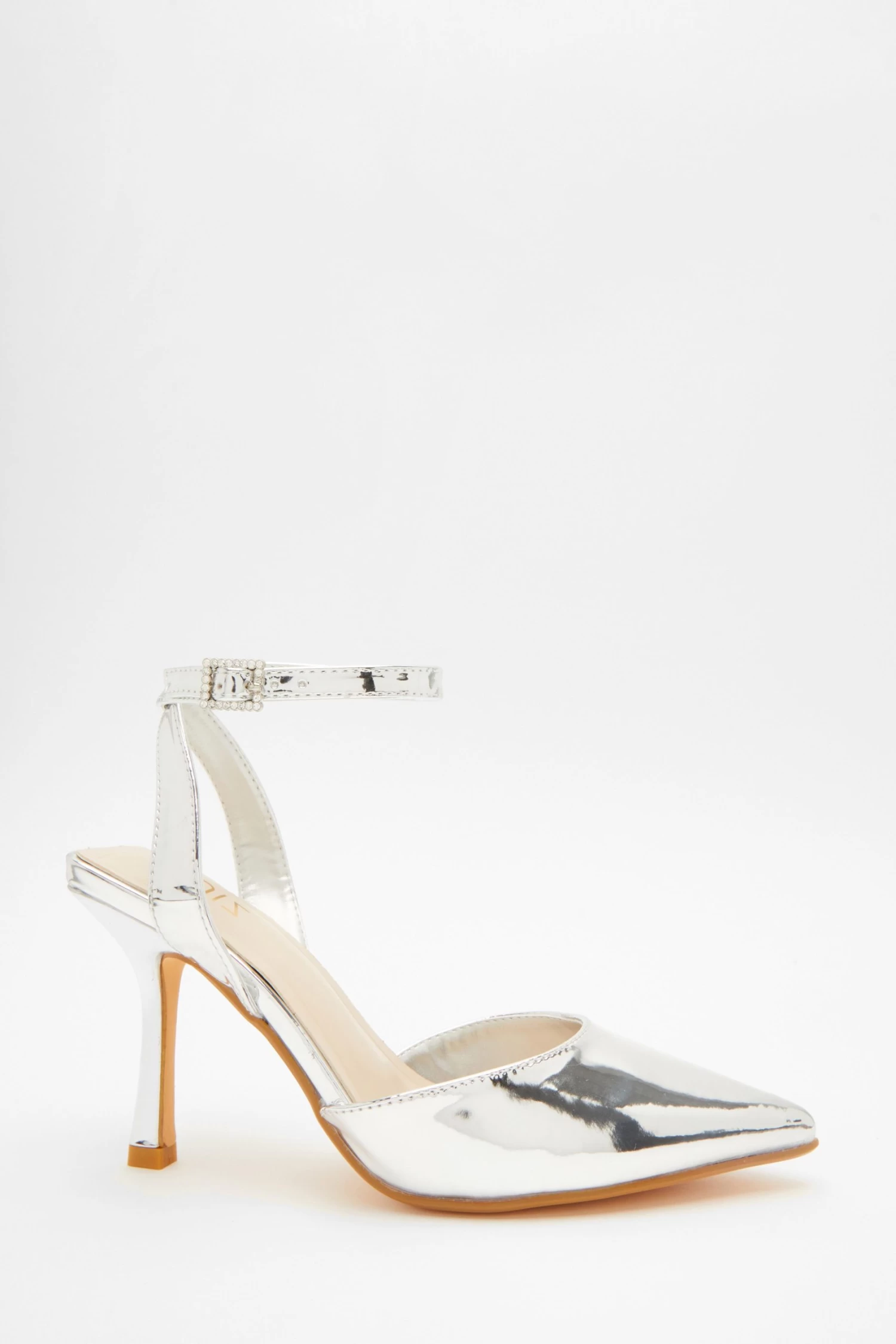 Silver Mirrored Court Heels - Image 2