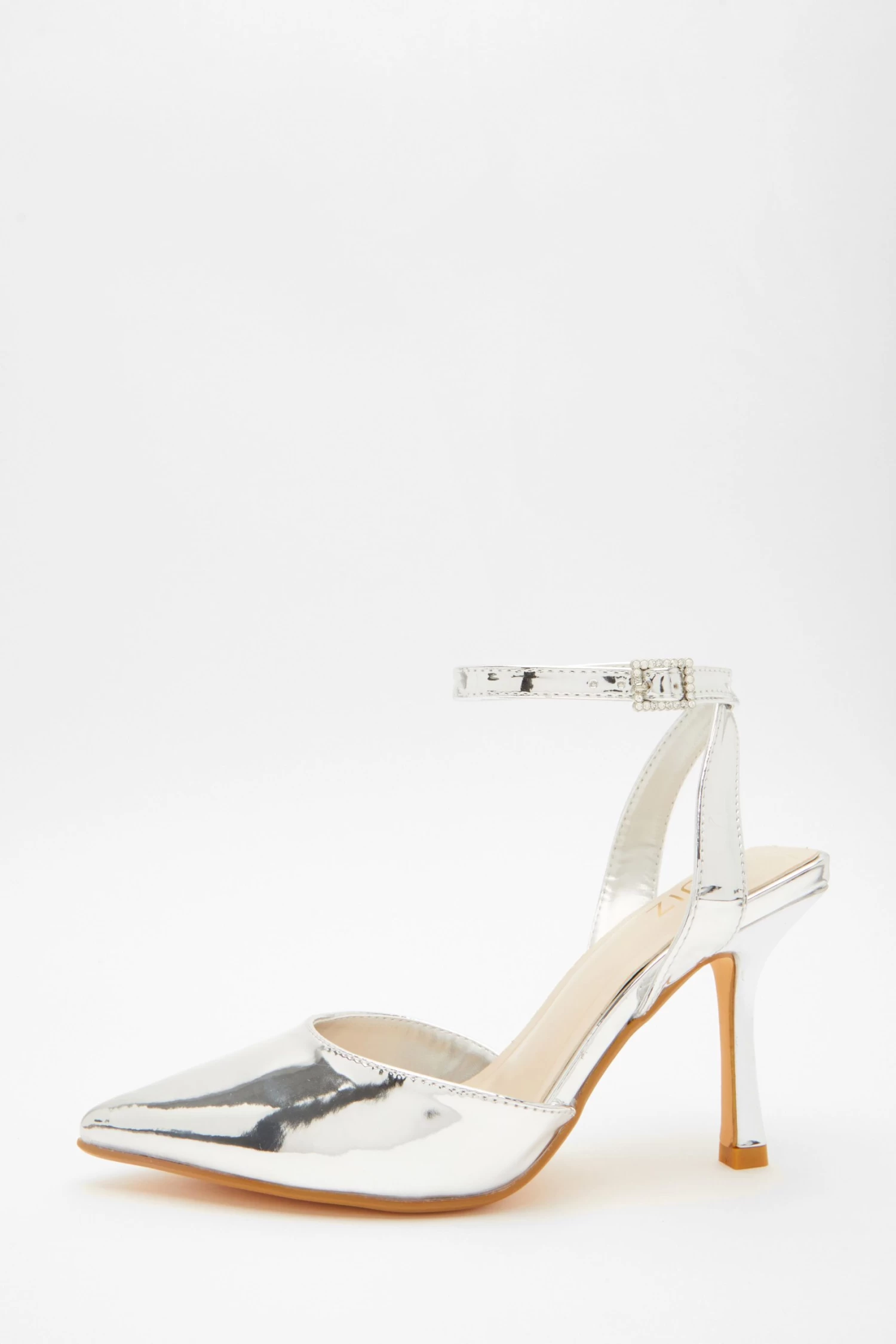 Silver Mirrored Court Heels