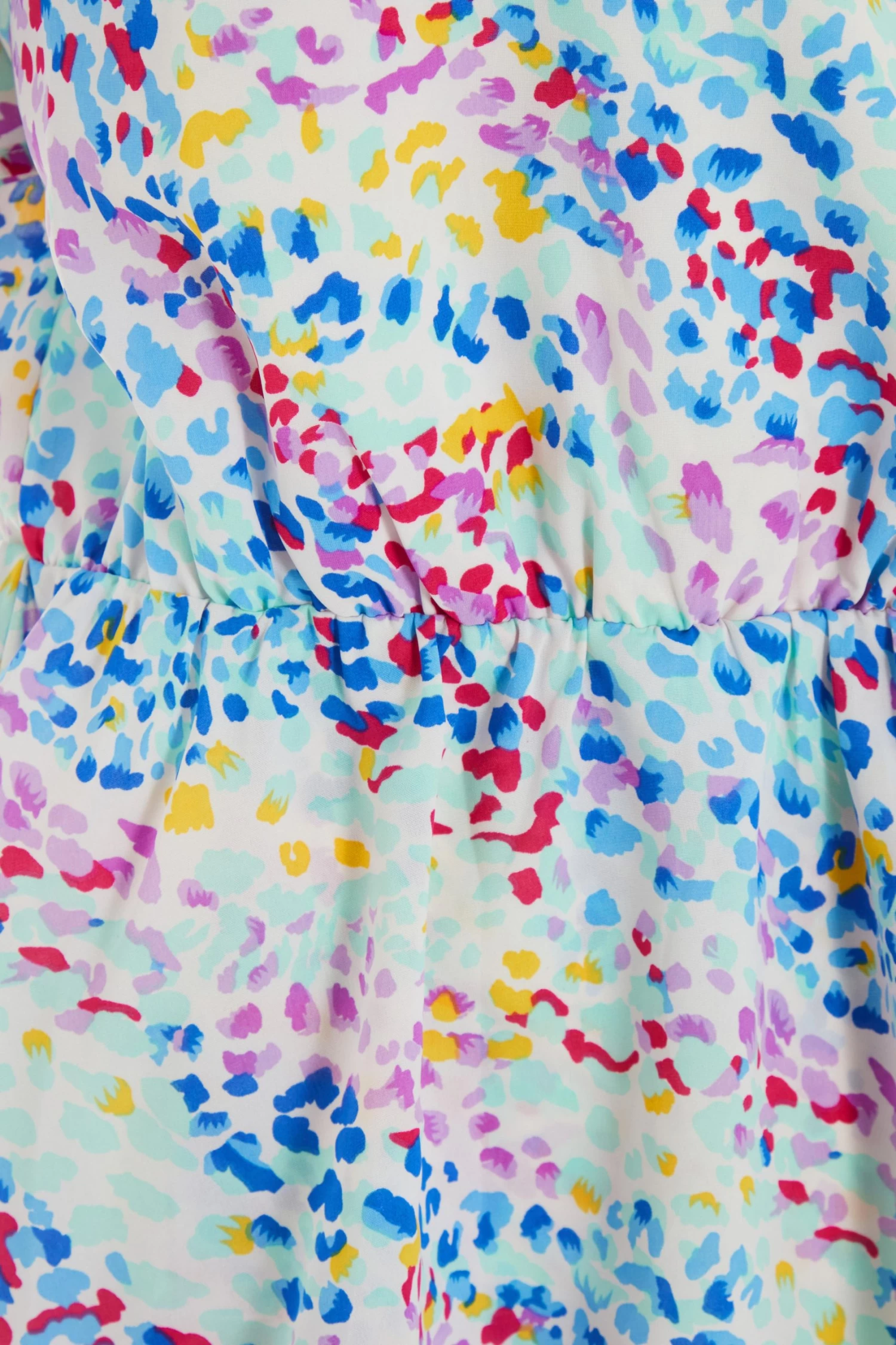 Multicoloured Animal Print Peplum Top - Image 6