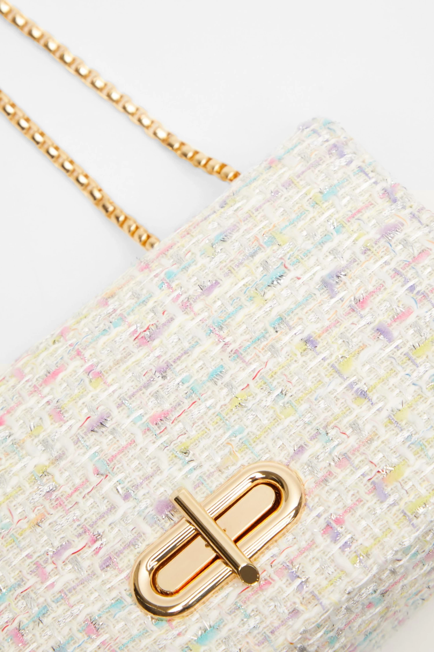 Multicoloured Tweed Cross Body Bag - Image 5