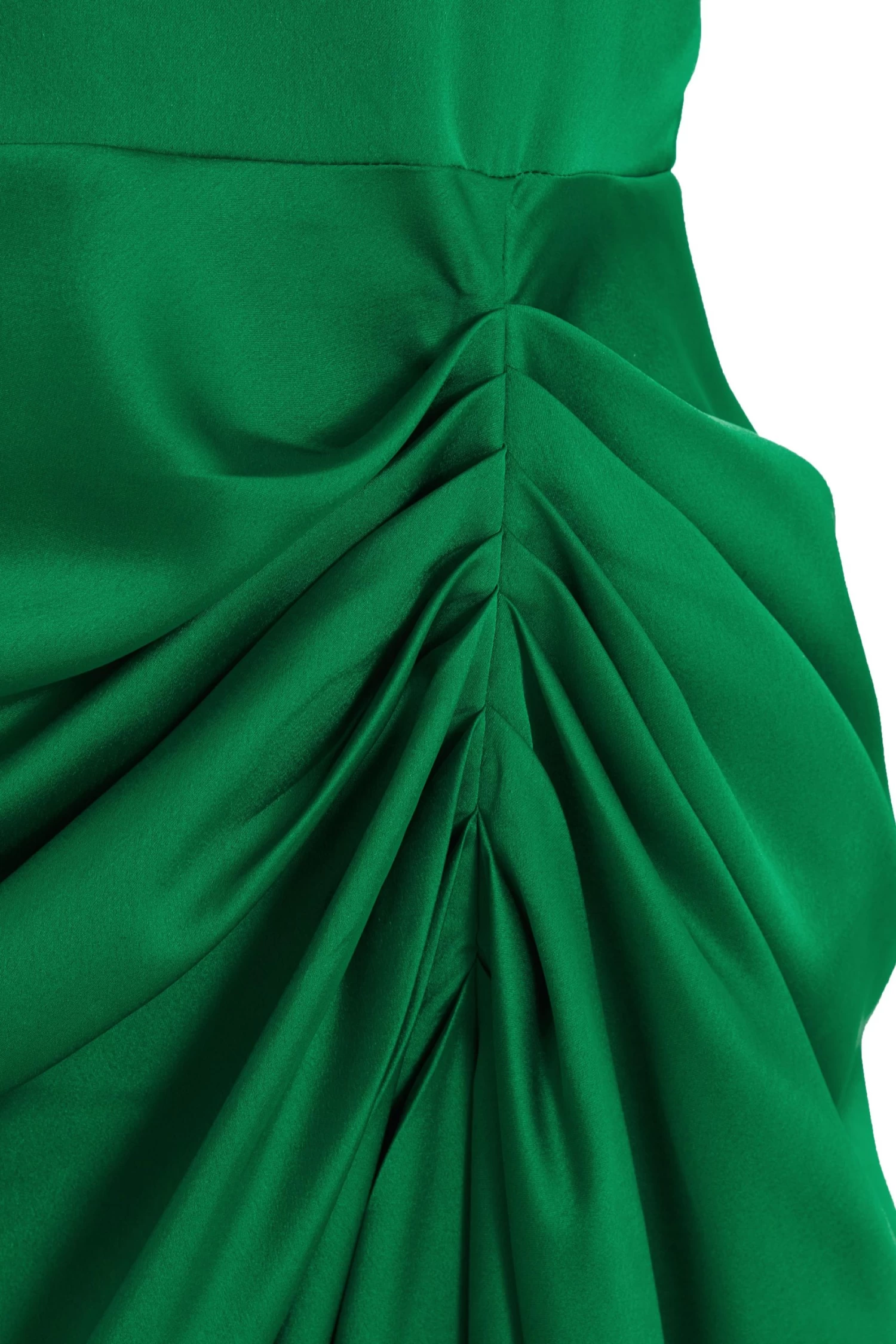 Jade Green Ruched Corset Midi Dress - Image 6