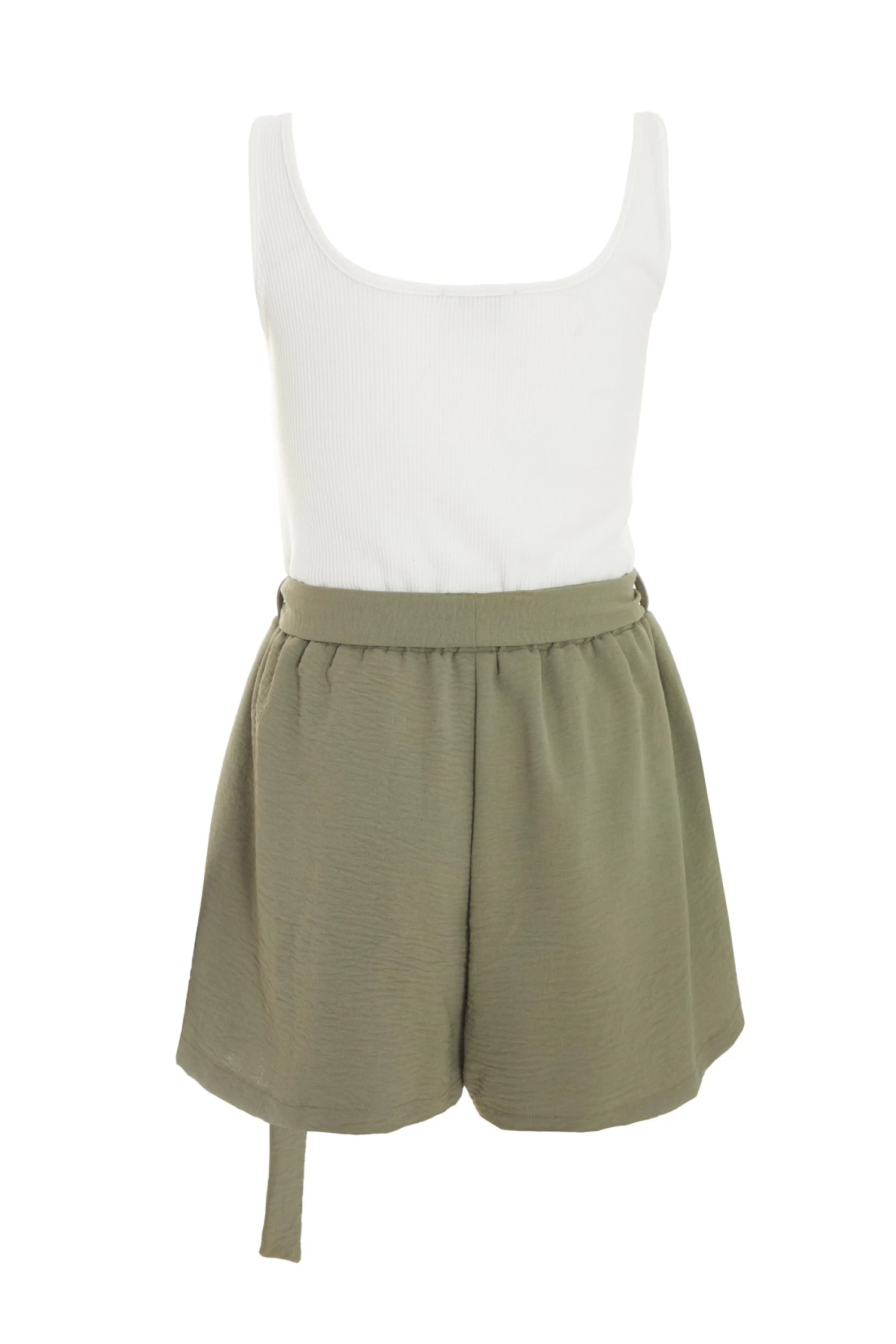 Khaki Button Front Playsuit - Image 5