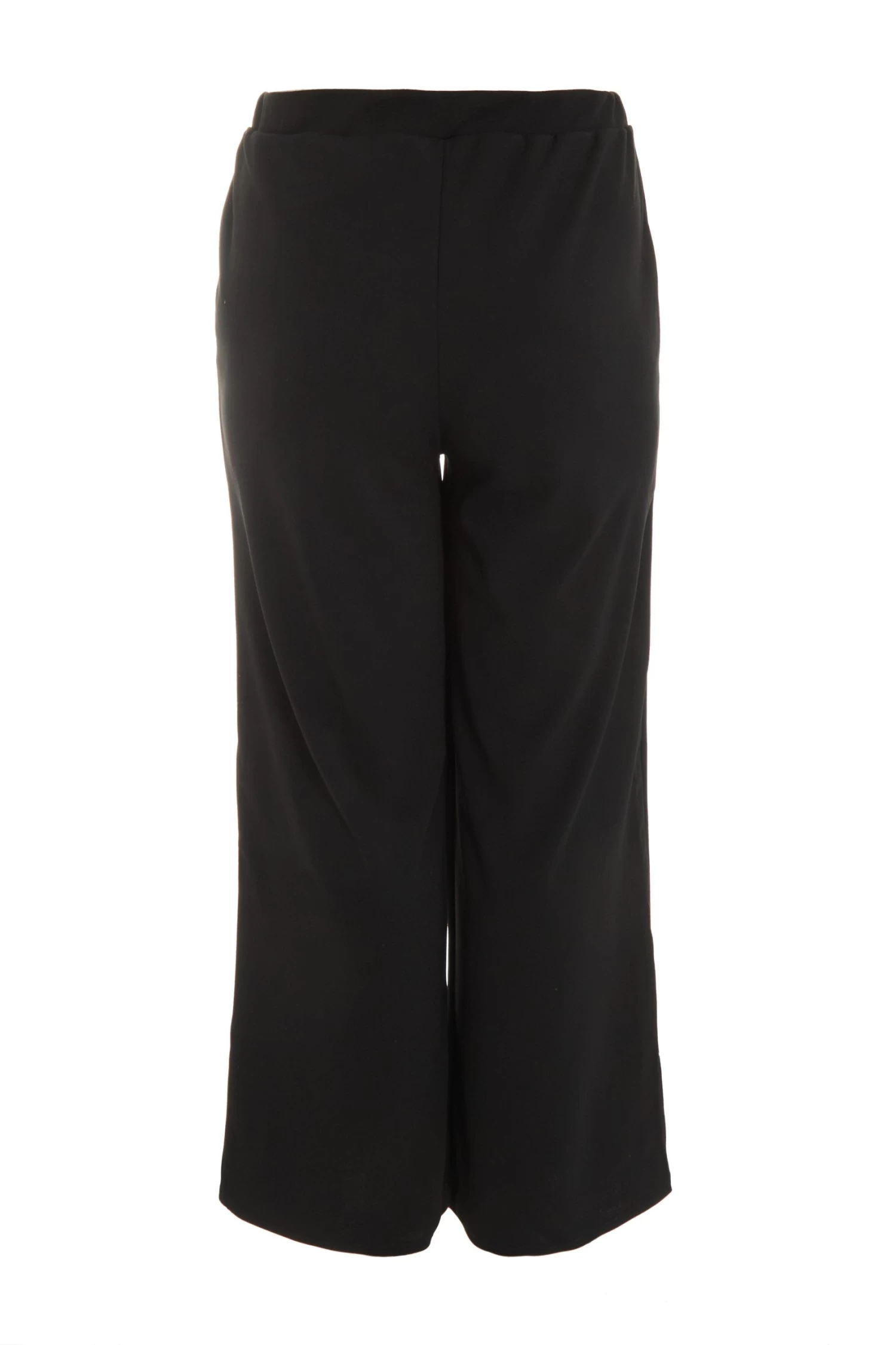 Curve Black Split Hem Trousers - Image 2